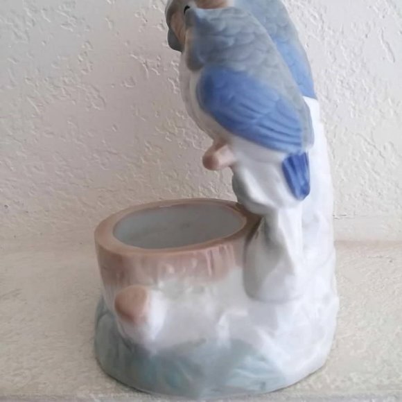 Blue Owls On Branch Tealight Holder - Picture 2 of 6
